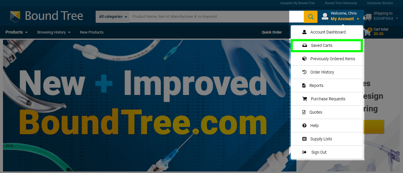 Account Management | Help | Bound Tree