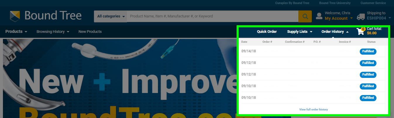 Account Management | Help | Bound Tree
