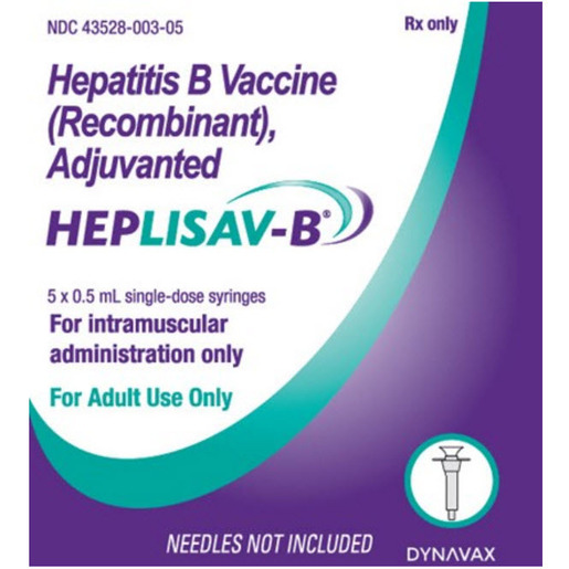 Heplisav-B Hepatitis B Vaccine, 20mcg/0.5mL, Prefilled Syringe
