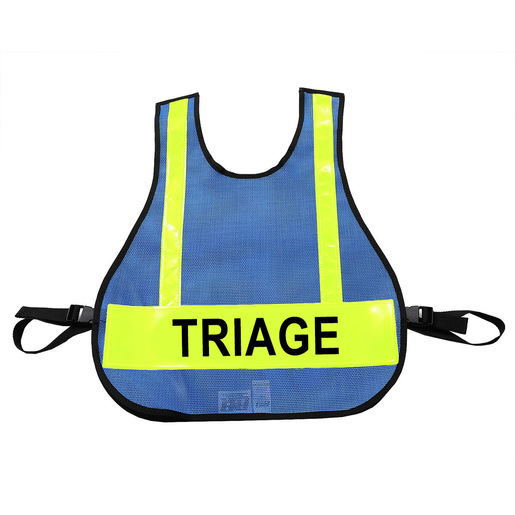 Royal Blue Vests with Reflective Strips for IC Triage/MC System