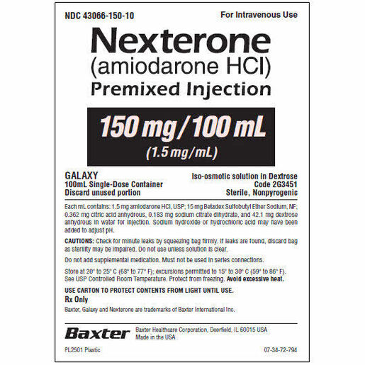 Nexterone Amiodarone HCl, 150mg/100mL, 100mL Galaxy Container