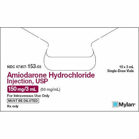 Amiodarone Hydrochloride, 50mg/mL, 3mL Vial