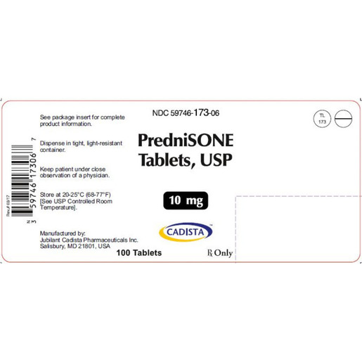 Prednisone, 10mg, 100 Tablets