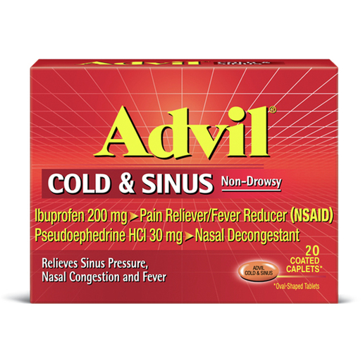 Advil Cold & Sinus, 200mg, 20 Caplets