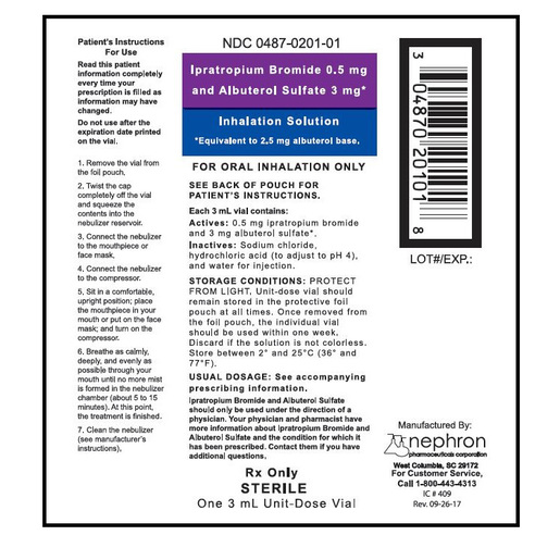 Ipratropium Bromide 0.5mg/mL and Albuterol 3mg/mL, 3mL Vial