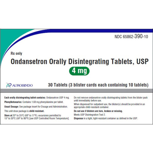 Ondansetron, 4mg, 30 Orally Disintegrating Tablets