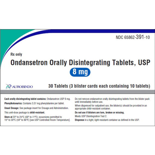 Ondansetron, 8mg, 30 Orally Disintegrating Tablets