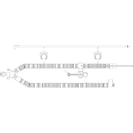 Dual-Limb Ventilator Circuit with Port Plugs, 72in