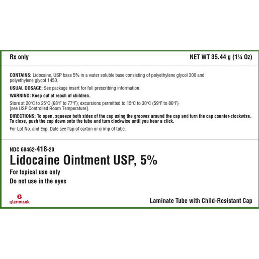 Lidocaine 5%, 35.44g Ointment