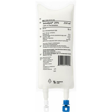 *Case Quantity* Intralipid® 20%, 250ml Bag