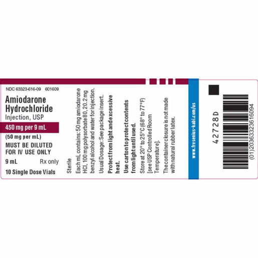 Amiodarone, 50mg/mL, 9mL Vial