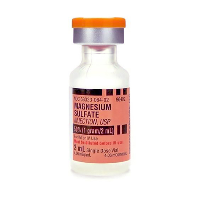 Magnesium Sulfate 50 1gm 2ml Vial Bound Tree