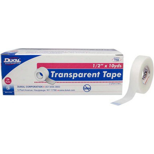 Transparent Adhesive Tape, 10yd L x 1/2in W