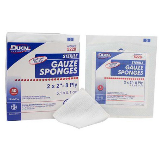 Gauze Sponge 2in x 2in, 8-ply