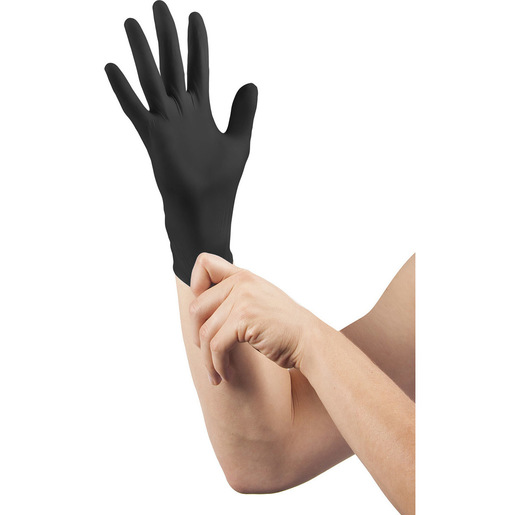 Curaplex® TritonGrip TE™ Gloves, Black Nitrile