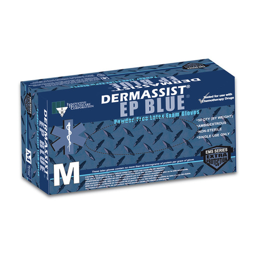 DermAssist® EP Blue® Latex Gloves, X-Large