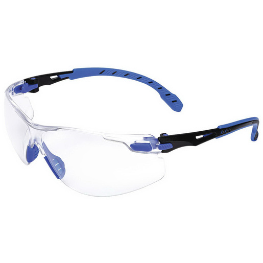 Solus Anti-Fog Safety Glass, Black/Blue, Clear