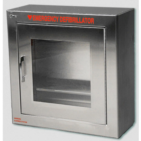 AED Cabinet Surface, with Alarm, 17.5in L x 17.5in W x 7in H