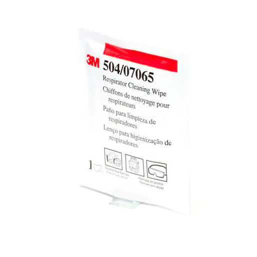 3M™ Respirator Cleaning Wipes 504/07065, 8in x 10in, Individual Packets, 100 per Box