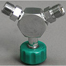 Double DISS Male Adapter with Check Y