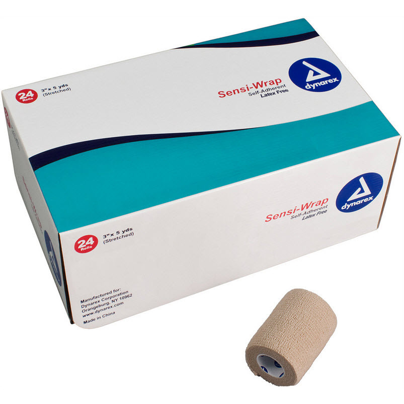Dynarex® SensiWrap Selfadherent Bandage Rolls, Latexfree, Tan