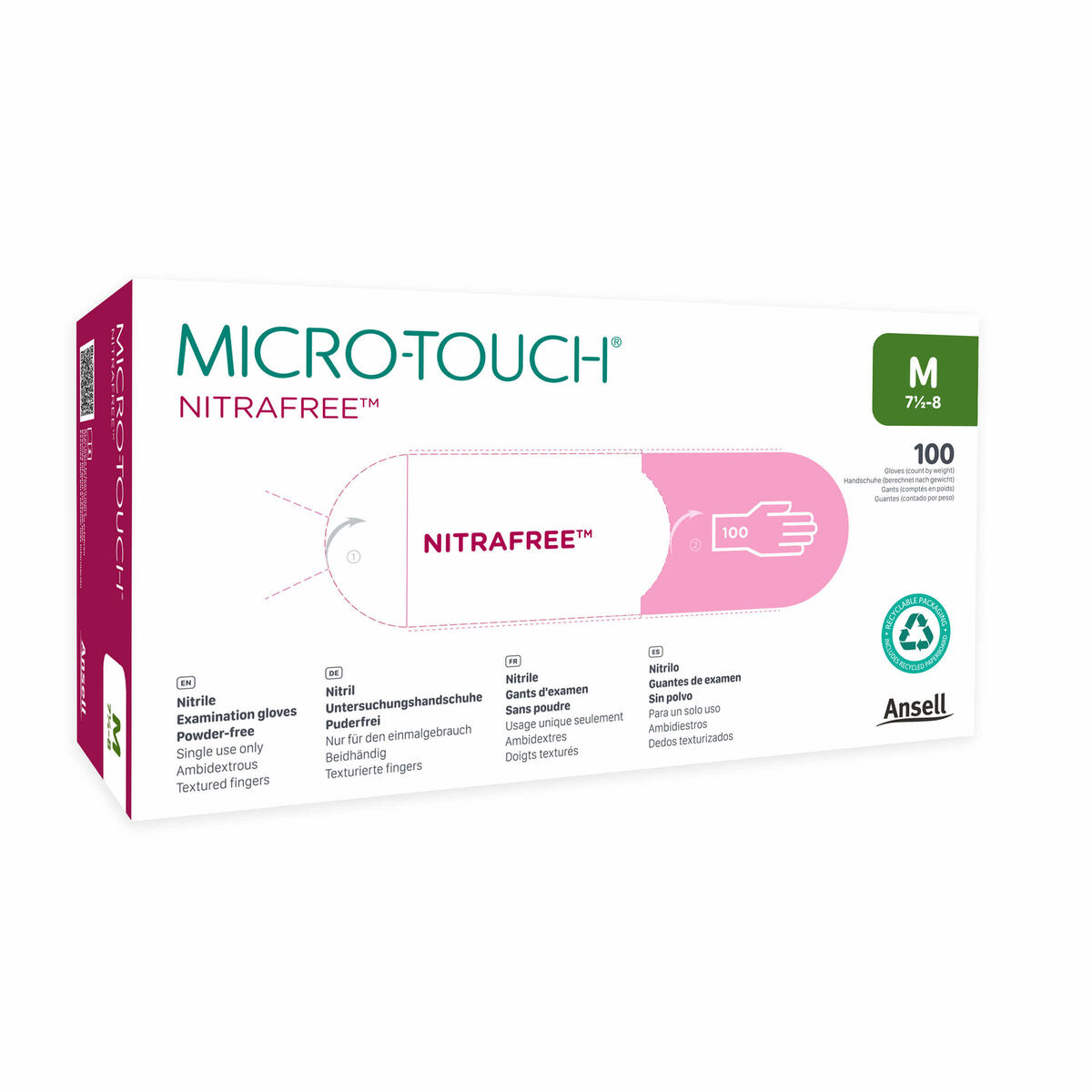 Micro-Touch® NitraFree™ Pink Gloves Bound Tree