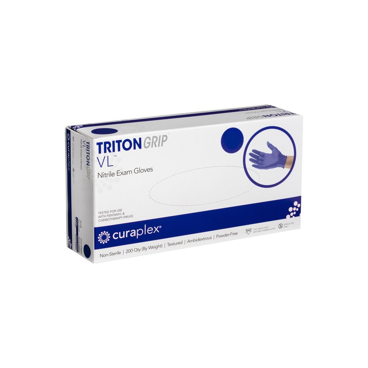 Curaplex® TritonGrip VL™ Nitrile Exam Gloves | Bound Tree