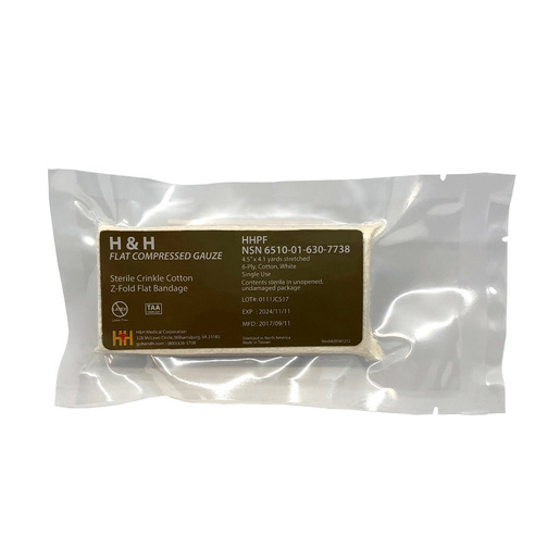 DISCHARGE オフィシャルGism gauze stlth CRASS H&H Flat Compressed Gauze, S-Folded | Bound Tree