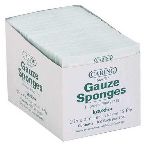 Gauze Sponge, 12-ply, 2in x 2in