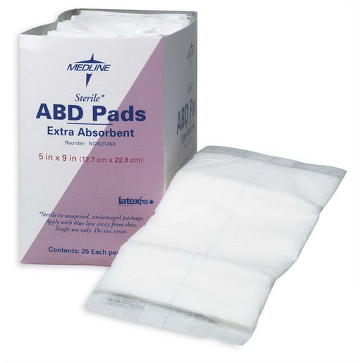 Abdominal Pads, 5in x 9in