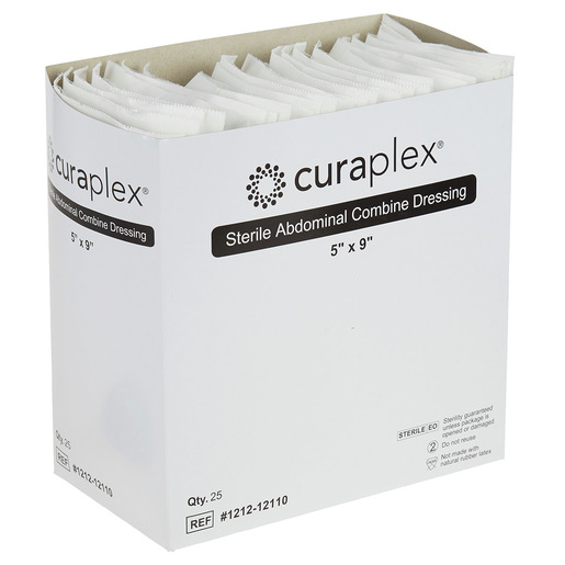Curaplex® Abdominal Combine Dressing, Sterile, 5in L x 9in W
