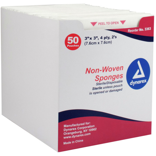 Gauze Sponge, Sterile 2s, Non Woven