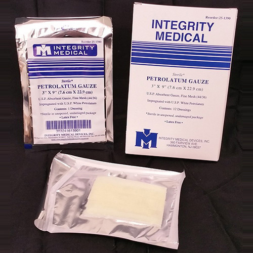 Petrolatum Gauze Dressing, 3in x 9in