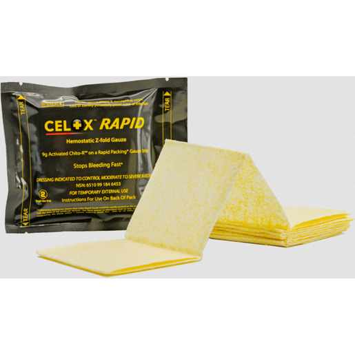 Celox™ RAPID Hemostatic Gauze, Z-Fold, 5ft