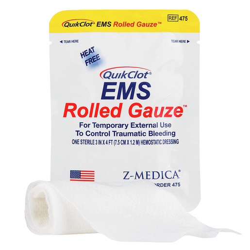 QuikClot® EMS Rolled Gauze, 3in x 4ft