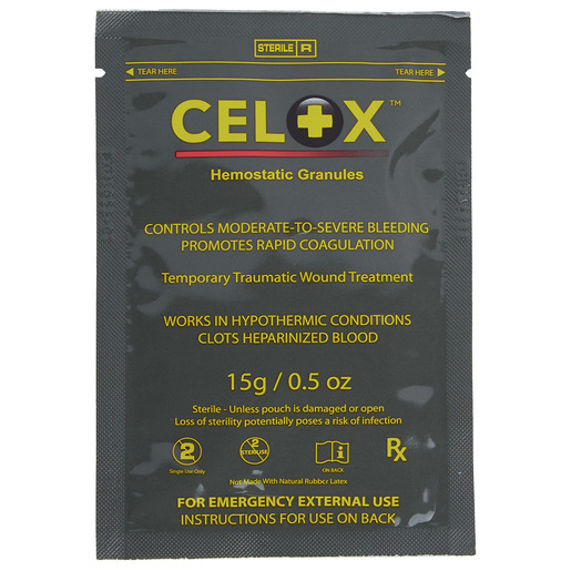 Celox Hemostatic Clotting Agents, Granules, 15g