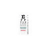 Snellen Eye Chart, Plastic