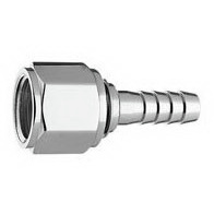 Hex Nut and Nipple, with 1/4in ID Hose Barb, without O-Ring