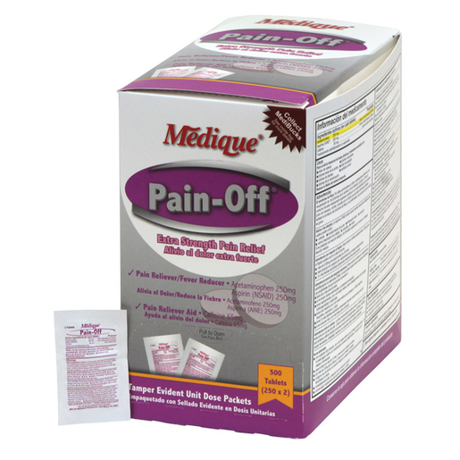 Pain-Off, Acetaminophen 250mg, Aspirin 250mg, Caffeine 65mg, 200 Tablets (2/pk)