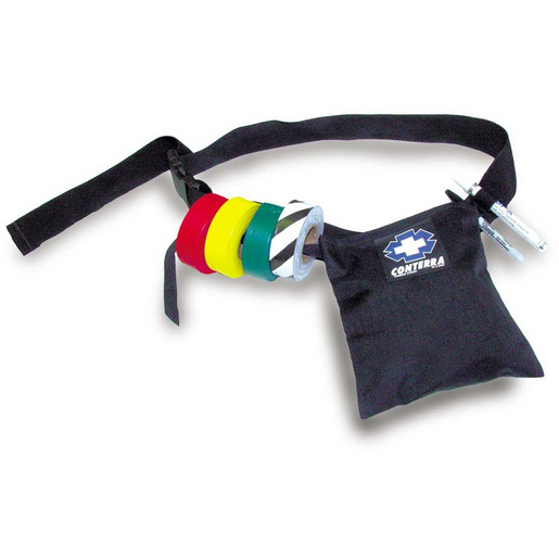 Triage Belt with Belt Pouch and Elastic Keepers, Black