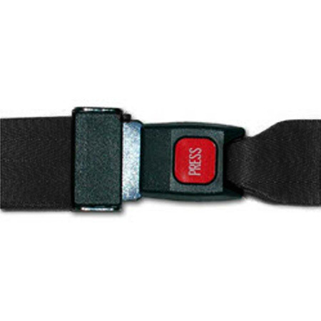 Dick Medical Supply 3' One Piece Restraint Extension Strap With Metal Push  Button Buckle - Black