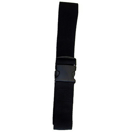 2-piece Polypropylene Strap with Plastic Side Release Buckle and Loop Ends, 6-1/2ft L x 2in W, Black