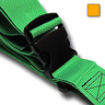 2-piece Polypropylene Backboard Strap with Plastic Side Release Buckle and Loop Lock, 5ft L x 2in W, Yellow