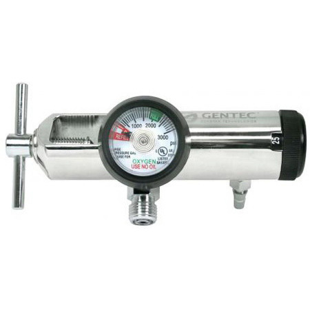 Oxygen Regulator, CGA 870 Standard, 0 to 25lpm, with Hose Barb and 2 DISS