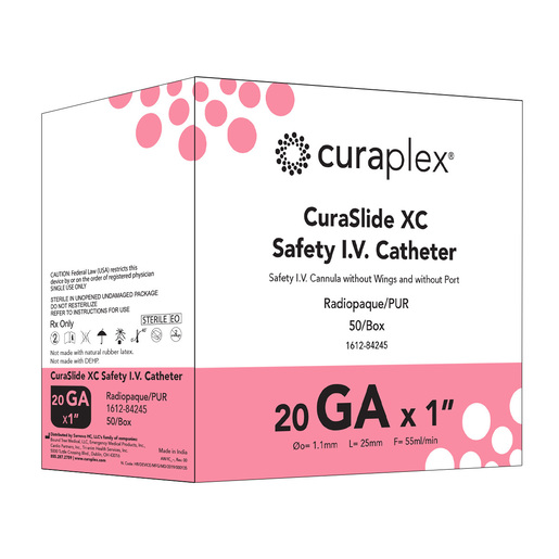 Curaplex® CuraSlide™ XC Safety IV Catheters