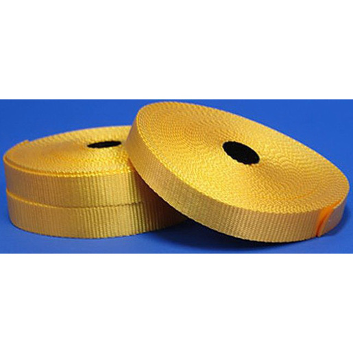 Nylon Flat Webbing, 14yd L x 1in W, Yellow