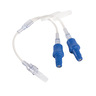Amsino Smallbore IV Extension Set, Bifuse Set, (2) MicroClave® Clear Needle-Free Connectors, 7in