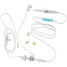 Disposable Single Line Transducer Kit with Squeeze Flush Device, 48in, 12in Ext