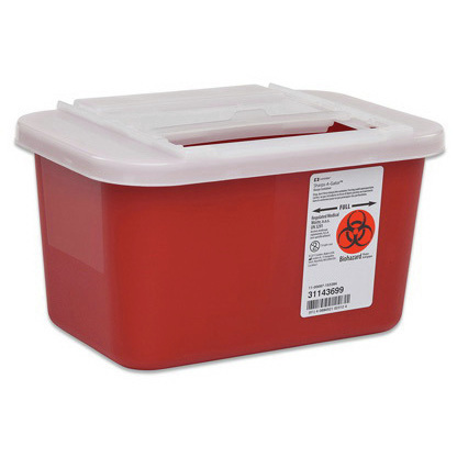 Stackable Sharps Container with Locking Lid 2 Gallon