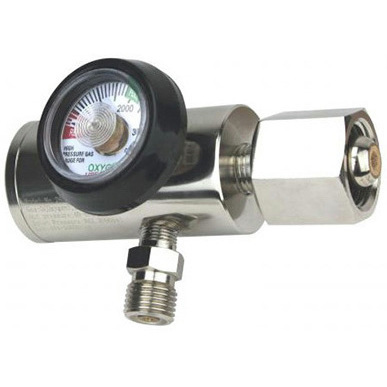 Oxygen Regulator, CGA 540, Click Style, 0 to 25lpm, with DISS Port